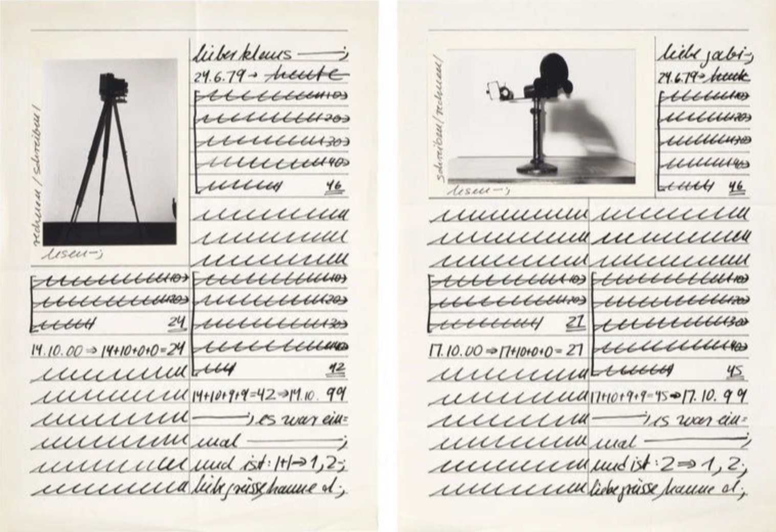 Hanne Darboven, Systematic Correspondence, 1979