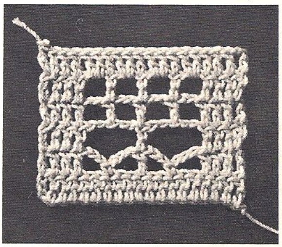 Filet Crochet Stitch, c. early 20th century