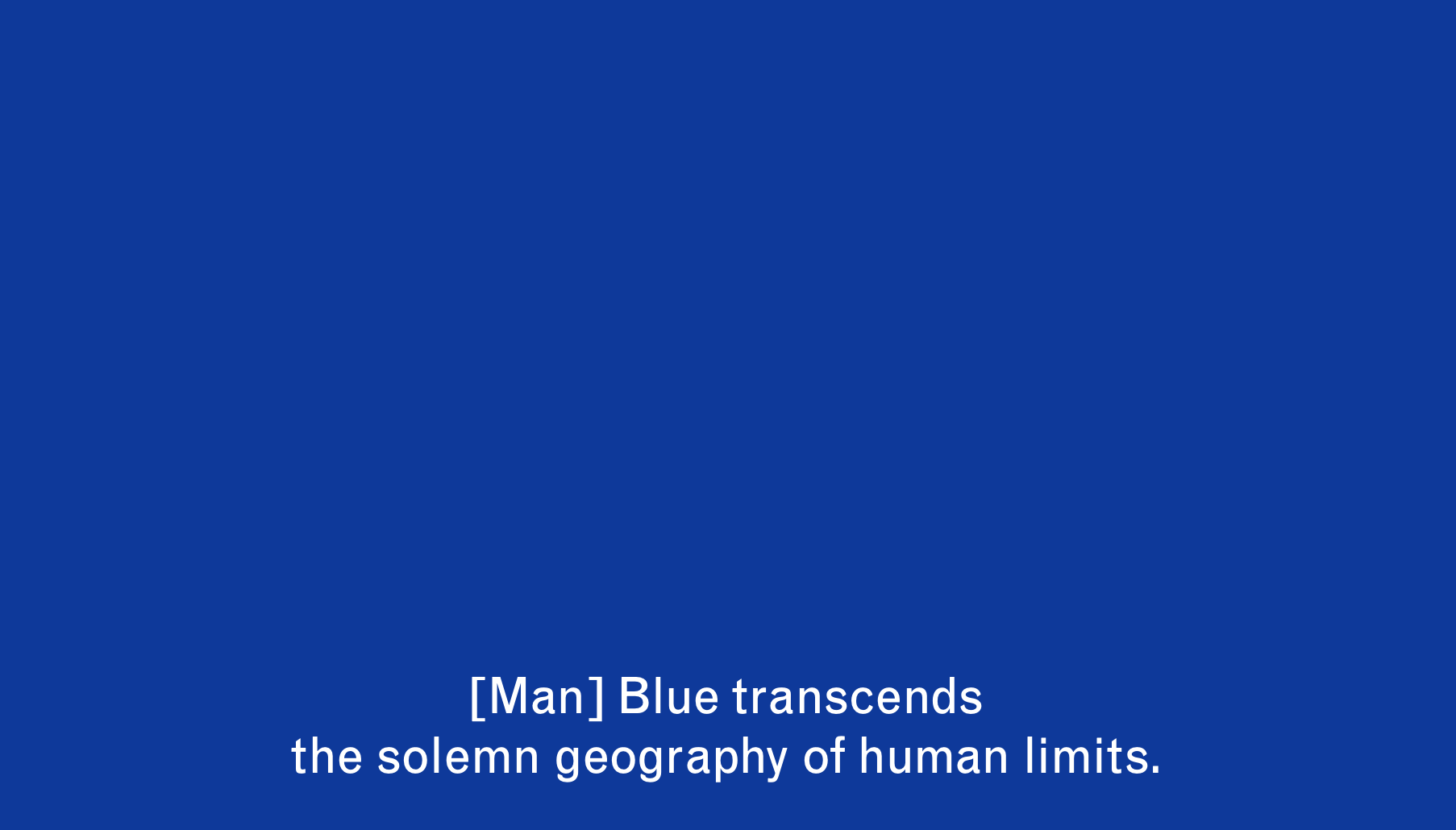 Derek Jarman, Blue, 1993